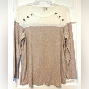 CATO Cream and Beige Sweater